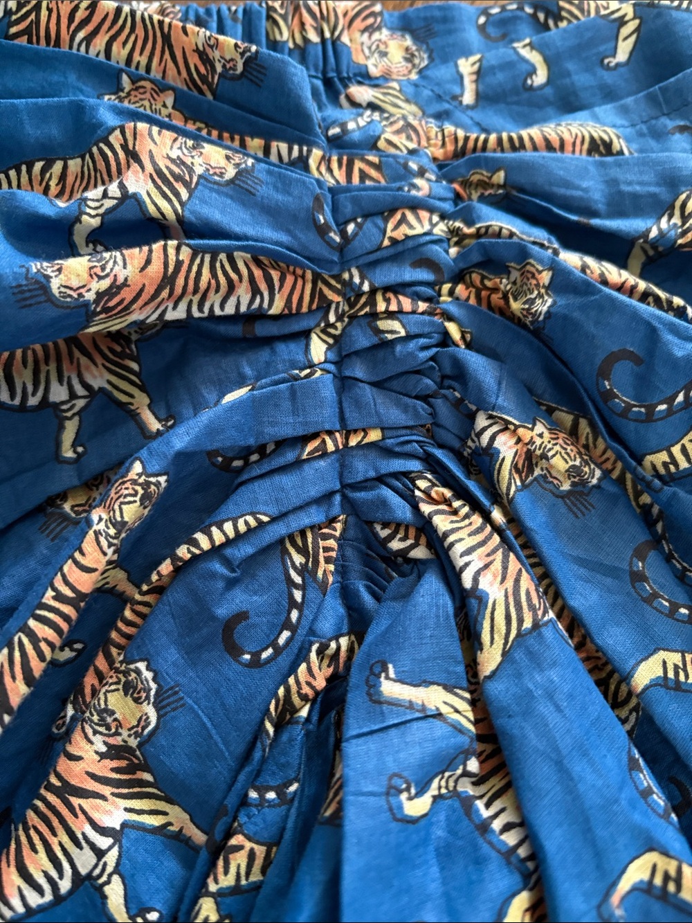 Guadalupe Women’s Royal Blue Tiger Pareo Skirt - Picture 8 of 10